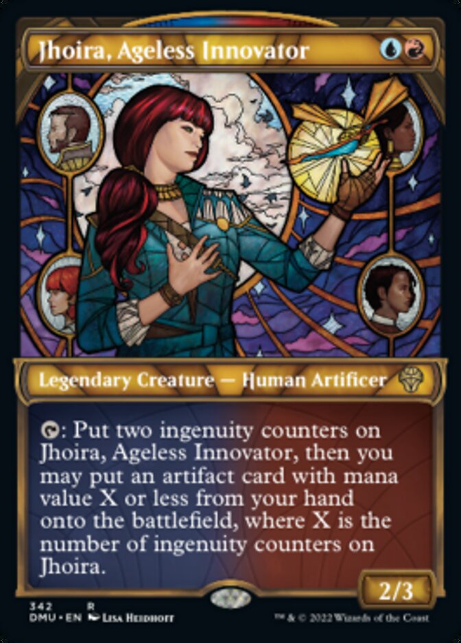 Jhoira, Ageless Innovator (Showcase Textured) [Dominaria United] | Arkham Games and Comics