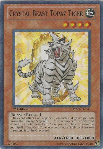 Crystal Beast Topaz Tiger [RYMP-EN043] Super Rare | Arkham Games and Comics