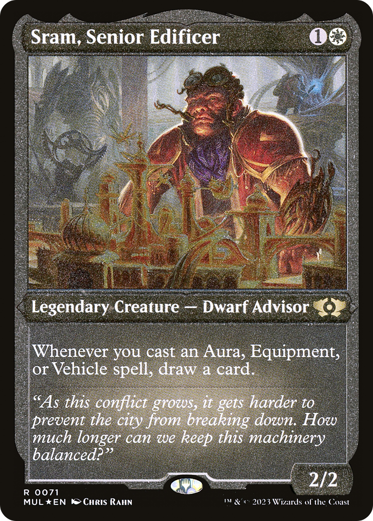 Sram, Senior Edificer (Foil Etched) [Multiverse Legends] | Arkham Games and Comics