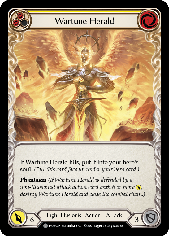 Wartune Herald (Yellow) [MON027] (Monarch)  1st Edition Normal | Arkham Games and Comics