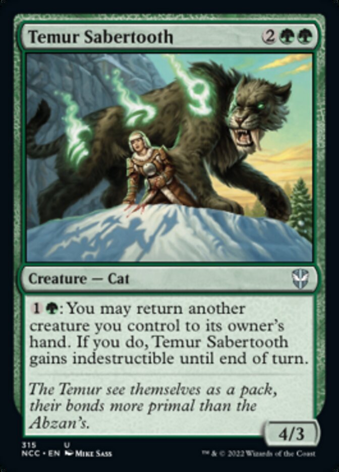 Temur Sabertooth [Streets of New Capenna Commander] | Arkham Games and Comics