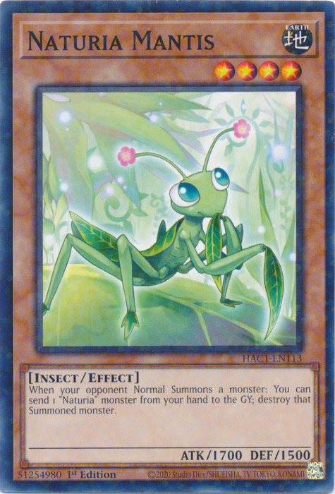 Naturia Mantis (Duel Terminal) [HAC1-EN113] Common | Arkham Games and Comics