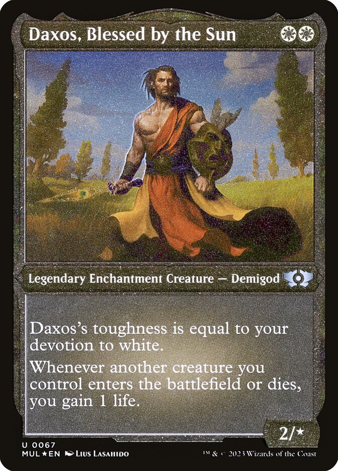 Daxos, Blessed by the Sun (Foil Etched) [Multiverse Legends] | Arkham Games and Comics