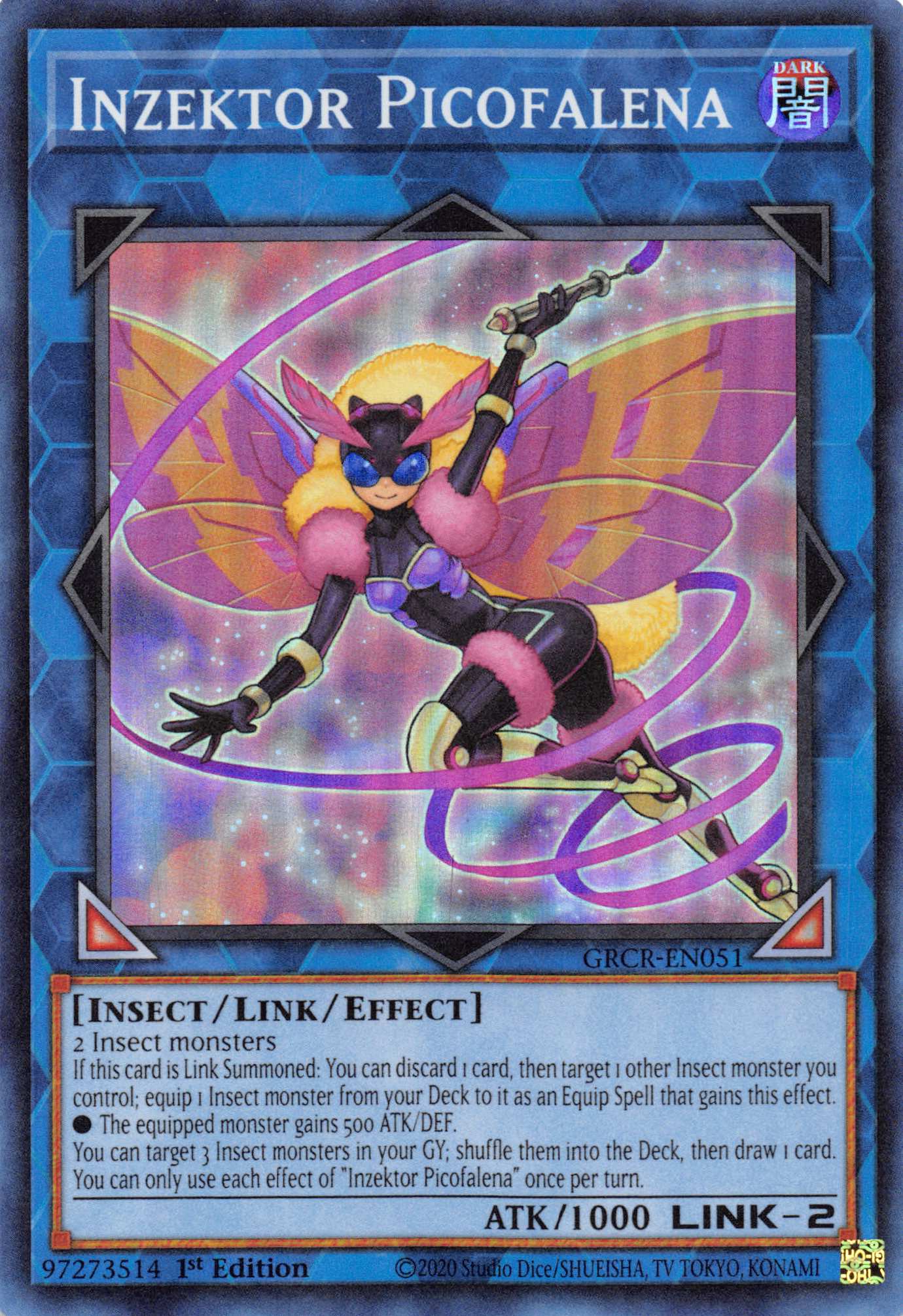 Inzektor Picofalena [GRCR-EN051] Super Rare | Arkham Games and Comics