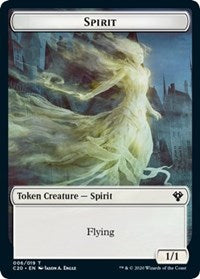 Spirit // Treasure Double-sided Token [Commander 2020 Tokens] | Arkham Games and Comics