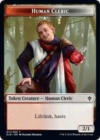 Human Cleric // Food (17) Double-sided Token [Throne of Eldraine Tokens] | Arkham Games and Comics