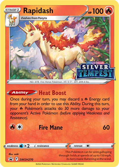 Rapidash (SWSH270) (Prerelease) [Sword & Shield: Black Star Promos] | Arkham Games and Comics