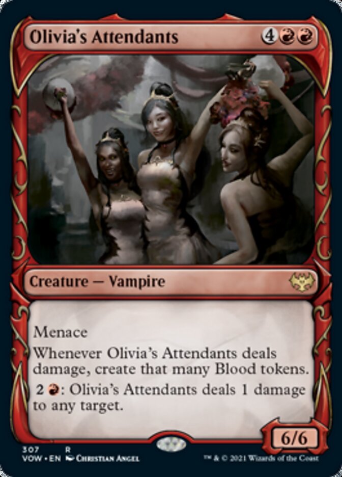 Olivia's Attendants (Showcase Fang Frame) [Innistrad: Crimson Vow] | Arkham Games and Comics