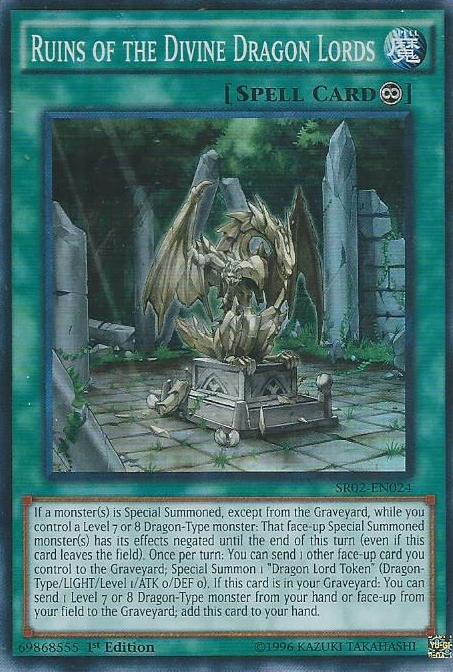 Ruins of the Divine Dragon Lords [SR02-EN024] Super Rare | Arkham Games and Comics