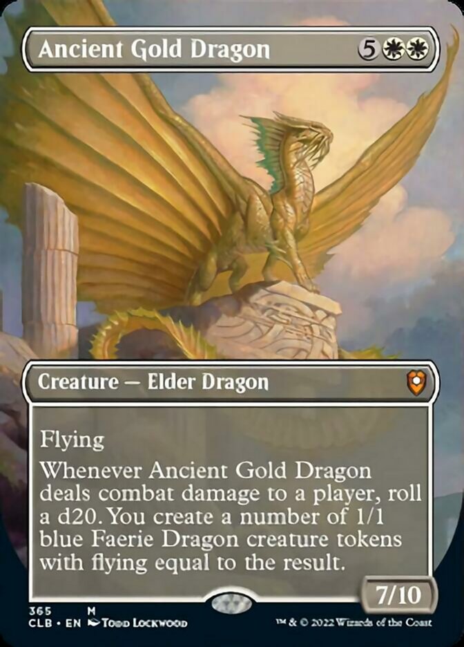 Ancient Gold Dragon (Borderless Alternate Art) [Commander Legends: Battle for Baldur's Gate] | Arkham Games and Comics