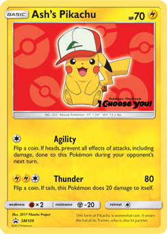 Ash's Pikachu (SM109) [Sun & Moon: Black Star Promos] | Arkham Games and Comics