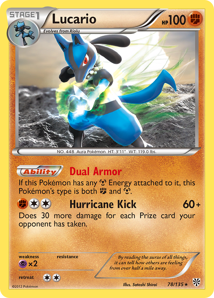 Lucario (78/135) [Black & White: Plasma Storm] | Arkham Games and Comics