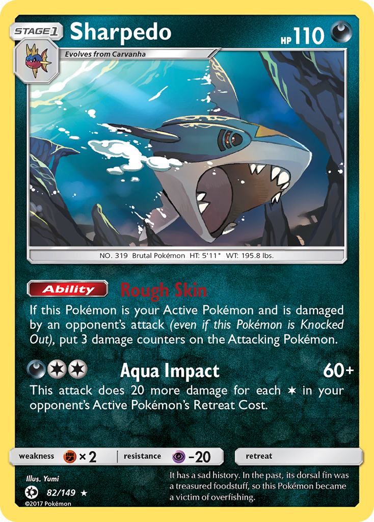 Sharpedo (82/149) [Sun & Moon: Base Set] | Arkham Games and Comics