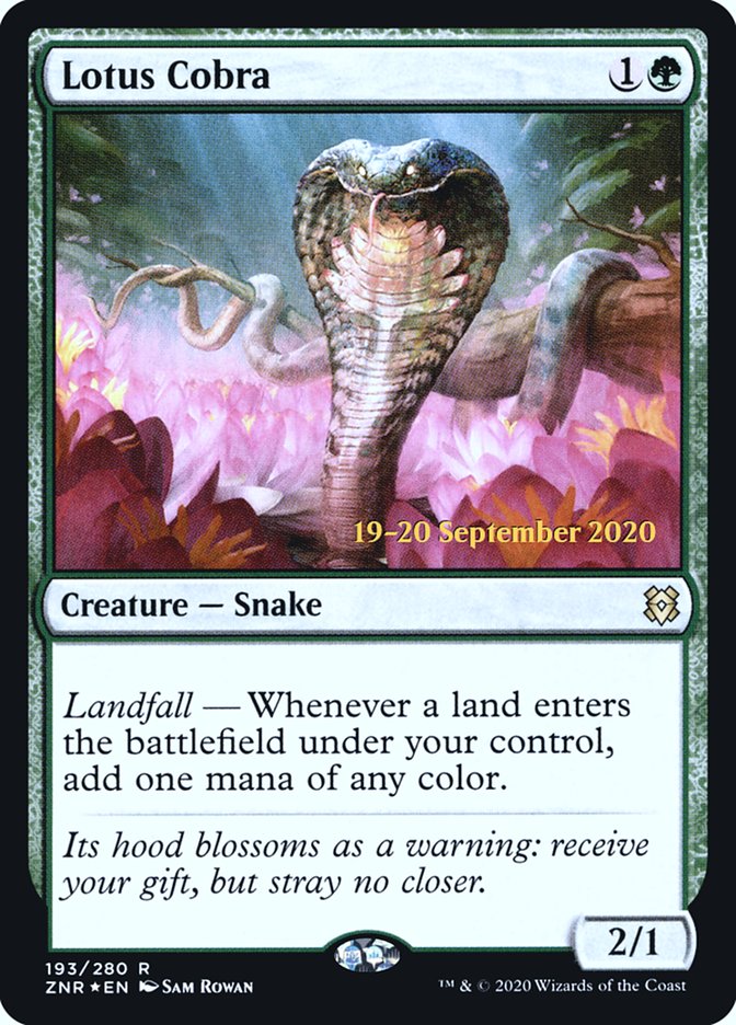 Lotus Cobra  [Zendikar Rising Prerelease Promos] | Arkham Games and Comics