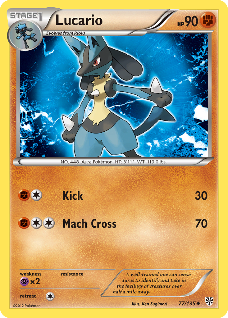 Lucario (77/135) [Black & White: Plasma Storm] | Arkham Games and Comics