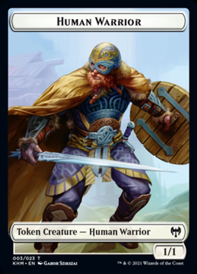 Human Warrior Token [Kaldheim] | Arkham Games and Comics