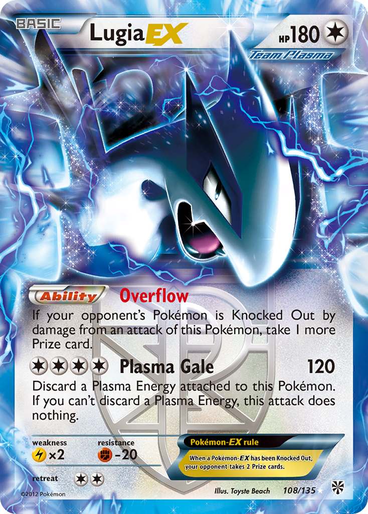 Lugia EX (108/135) [Black & White: Plasma Storm] | Arkham Games and Comics