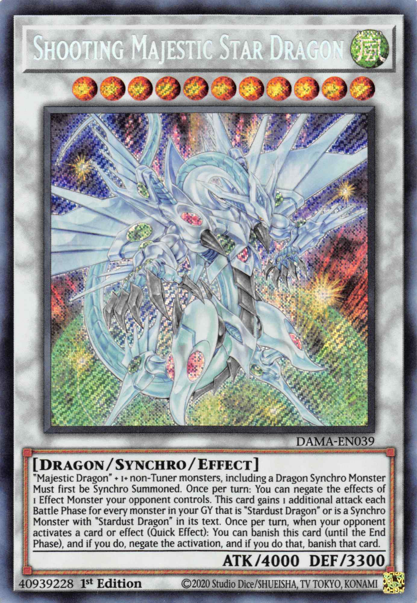 Shooting Majestic Star Dragon [DAMA-EN039] Secret Rare | Arkham Games and Comics