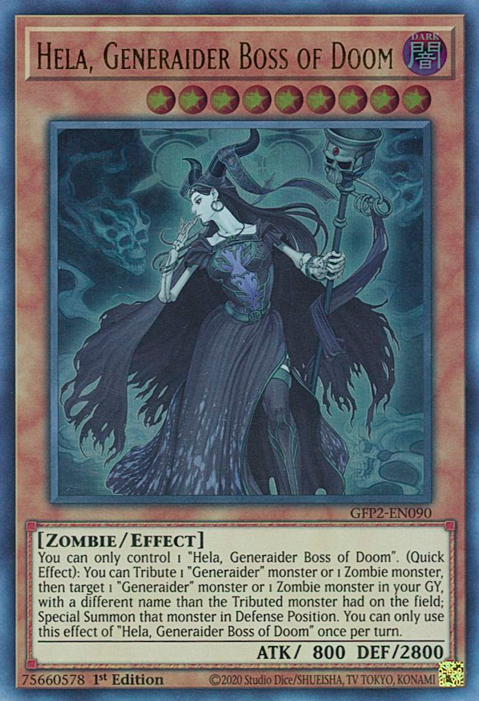 Hela, Generaider Boss of Doom [GFP2-EN090] Ultra Rare | Arkham Games and Comics