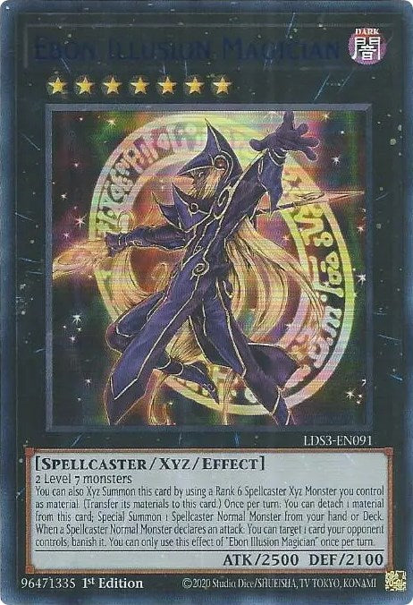 Ebon Illusion Magician (Blue) [LDS3-EN091] Ultra Rare | Arkham Games and Comics