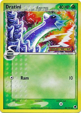 Dratini (46/101) (Delta Species) (Stamped) [EX: Dragon Frontiers] | Arkham Games and Comics