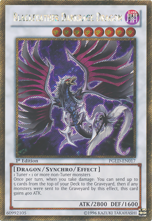 Blackfeather Darkrage Dragon [PGLD-EN017] Gold Secret Rare | Arkham Games and Comics