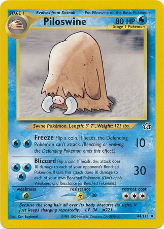 Piloswine (44/111) [Neo Genesis Unlimited] | Arkham Games and Comics