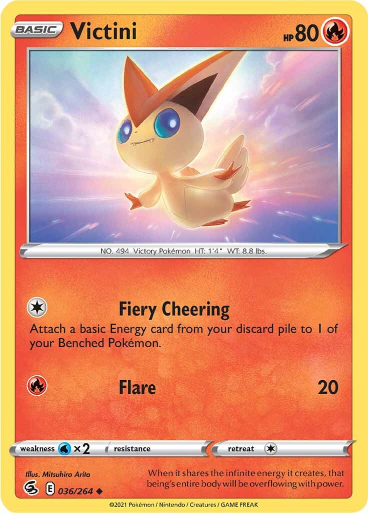 Victini (036/264) [Sword & Shield: Fusion Strike] | Arkham Games and Comics