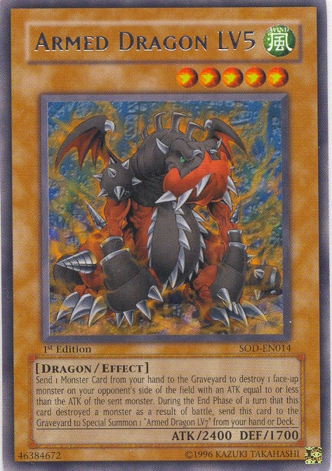 Armed Dragon LV5 [SOD-EN014] Rare | Arkham Games and Comics