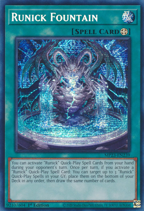 Runick Fountain [MP23-EN239] Prismatic Secret Rare | Arkham Games and Comics