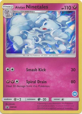 Alolan Ninetales (SM128) (Deck Exclusive #30) [Sun & Moon: Trainer Kit - Alolan Ninetales] | Arkham Games and Comics