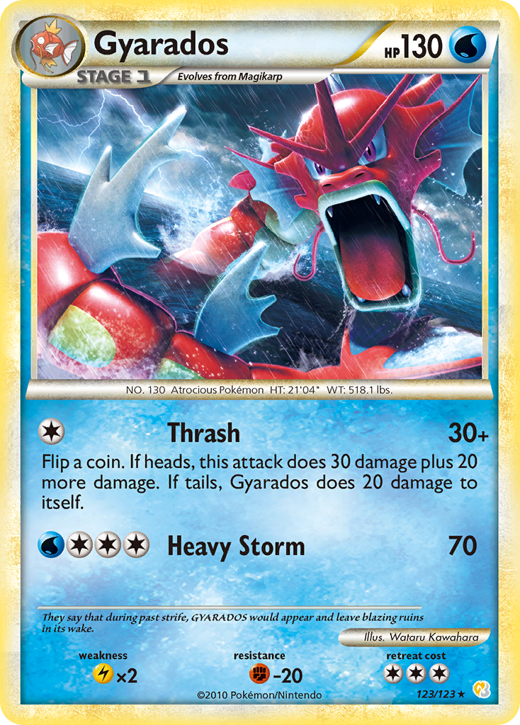 Gyarados (123/123) [HeartGold & SoulSilver: Base Set] | Arkham Games and Comics