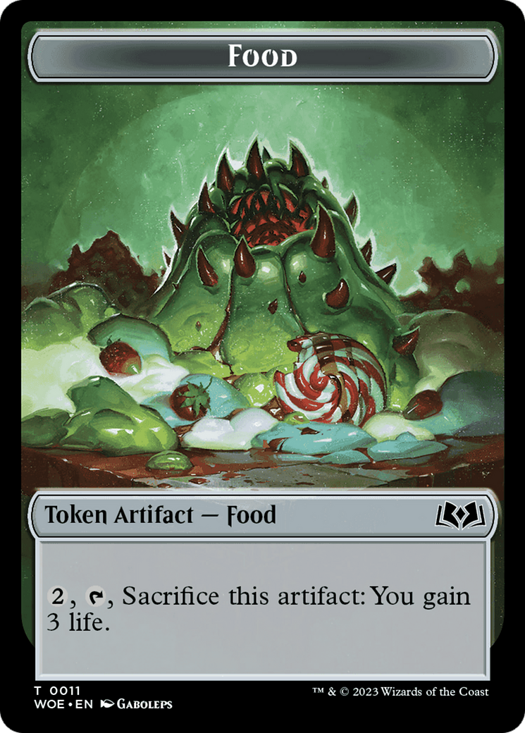 Mouse // Food (0011) Double-Sided Token [Wilds of Eldraine Tokens] | Arkham Games and Comics