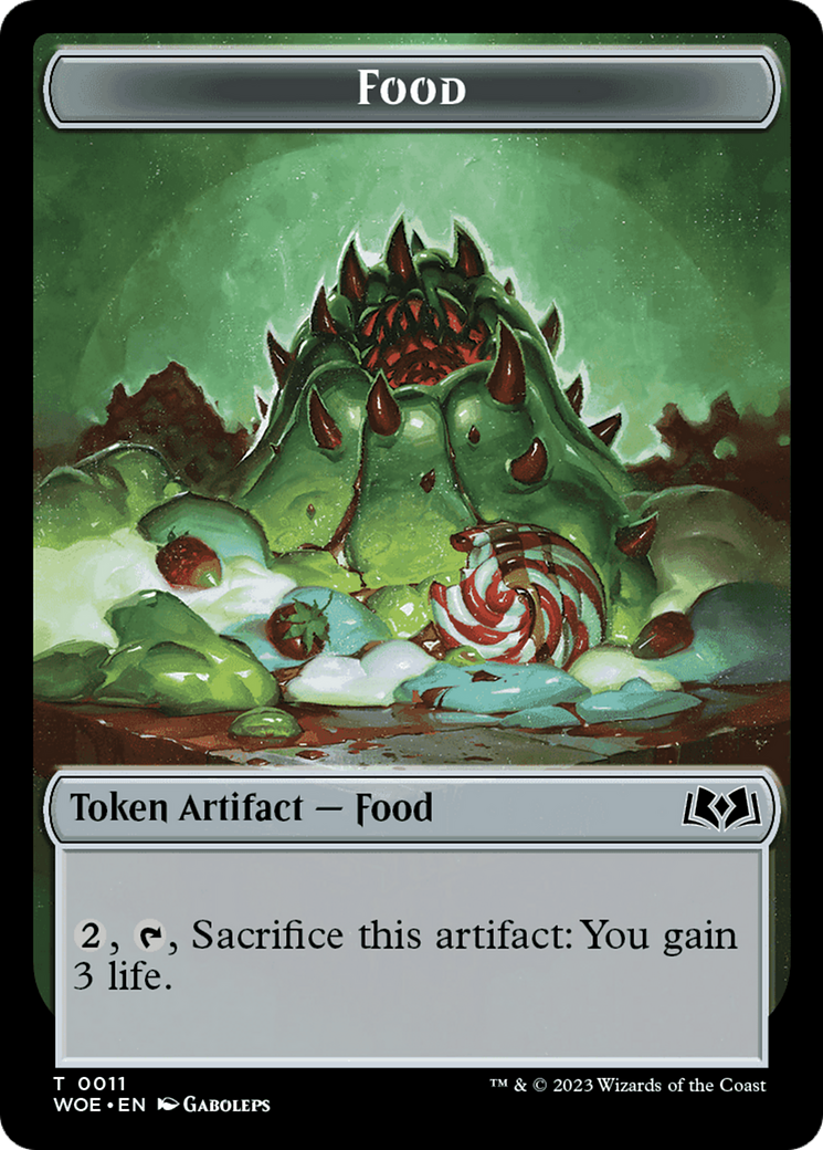 Faerie // Food (0011) Double-Sided Token [Wilds of Eldraine Tokens] | Arkham Games and Comics