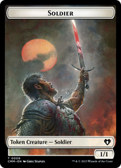 Soldier // Elephant Double-Sided Token [Commander Masters Tokens] | Arkham Games and Comics