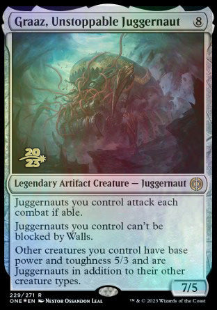 Graaz, Unstoppable Juggernaut [Phyrexia: All Will Be One Prerelease Promos] | Arkham Games and Comics