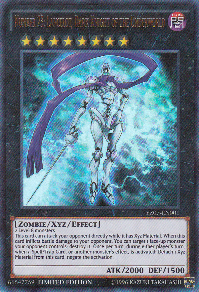 Number 23: Lancelot, Dark Knight of the Underworld [YZ07-EN001] Ultra Rare | Arkham Games and Comics