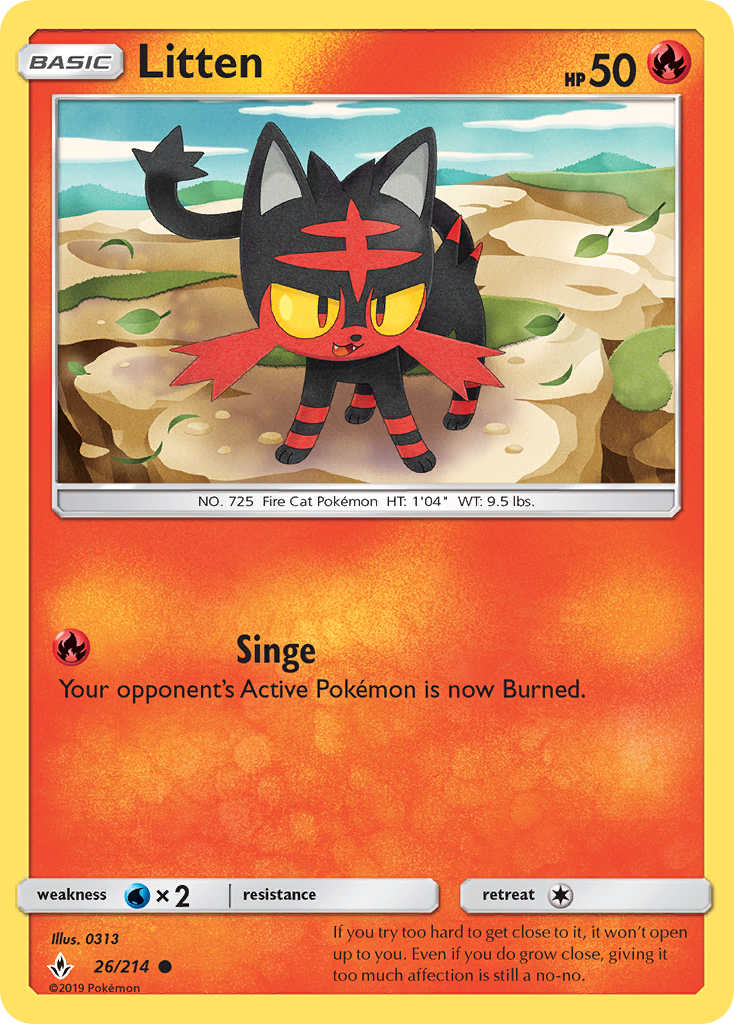 Litten (26/214) [Sun & Moon: Unbroken Bonds] | Arkham Games and Comics