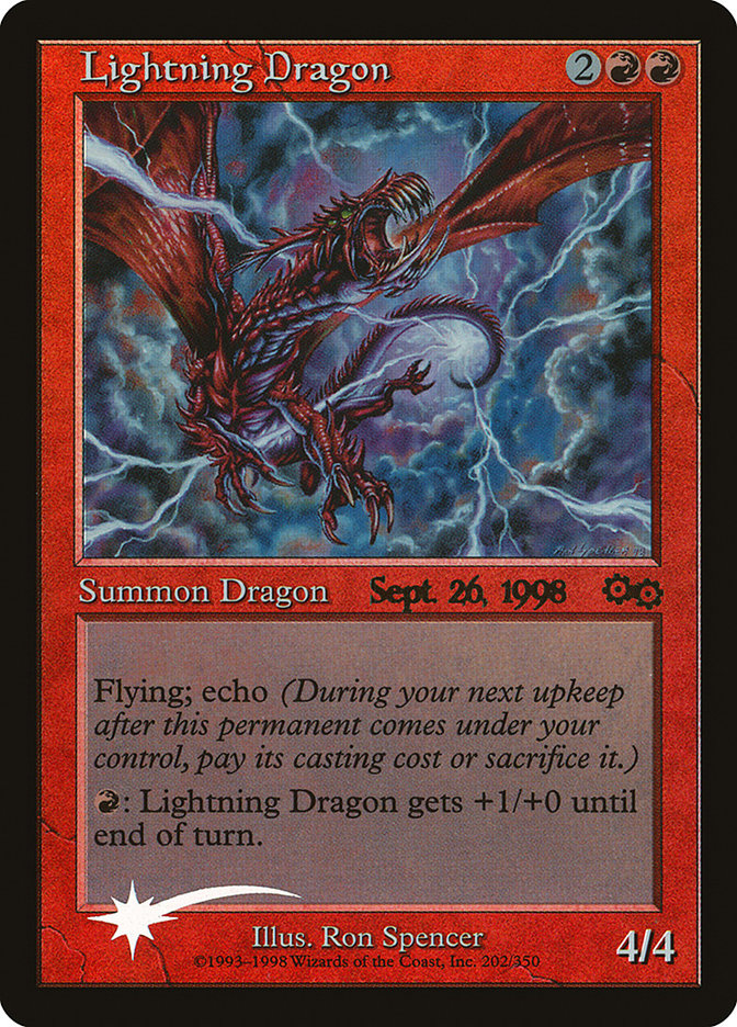 Lightning Dragon [Urza's Saga Promos] | Arkham Games and Comics