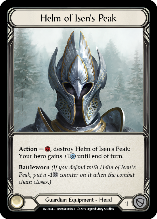 Helm of Isen's Peak [BVO004-C] (Bravo Hero Deck)  1st Edition Normal | Arkham Games and Comics