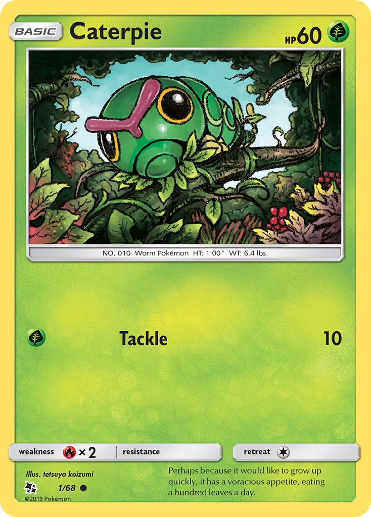 Caterpie (1/68) [Sun & Moon: Hidden Fates] | Arkham Games and Comics