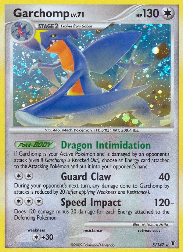 Garchomp (5/147) (Cracked Ice Holo) (Theme Deck Exclusive) [Platinum: Supreme Victors] | Arkham Games and Comics