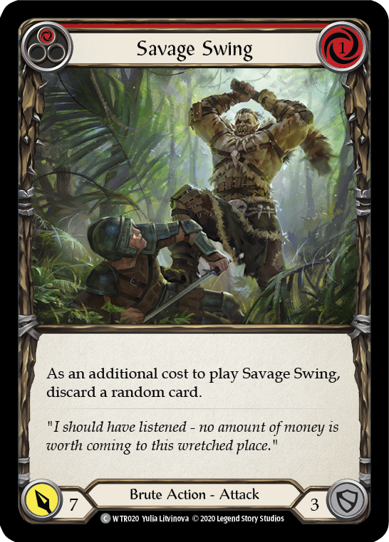 Savage Swing (Red) [U-WTR020] (Welcome to Rathe Unlimited)  Unlimited Normal | Arkham Games and Comics