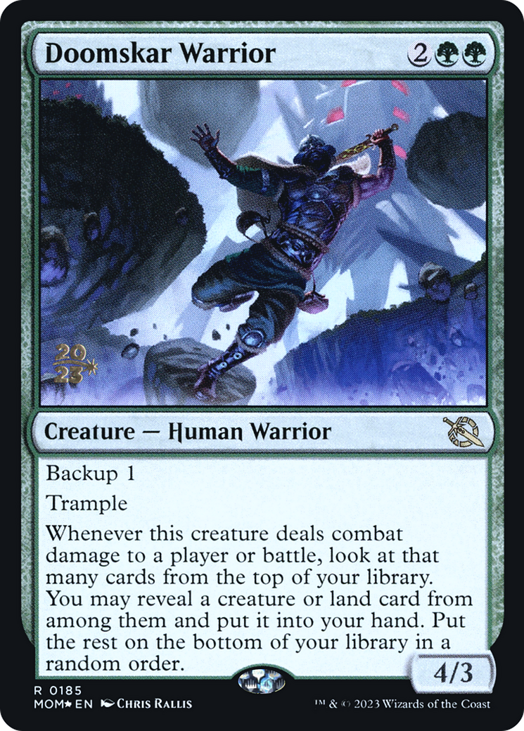 Doomskar Warrior [March of the Machine Prerelease Promos] | Arkham Games and Comics