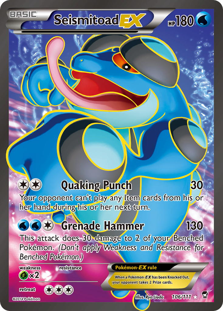 Seismitoad EX (106/111) [XY: Furious Fists] | Arkham Games and Comics