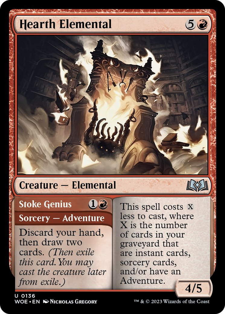 Hearth Elemental // Stoke Genius [Wilds of Eldraine] | Arkham Games and Comics