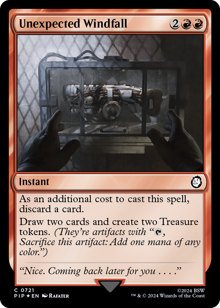 Unexpected Windfall (Surge Foil) [Fallout] | Arkham Games and Comics