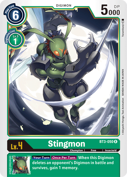 Stingmon [BT3-050] [Release Special Booster Ver.1.5] | Arkham Games and Comics