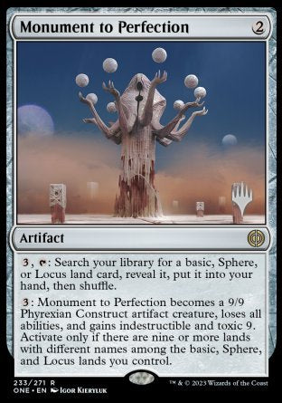 Monument to Perfection (Promo Pack) [Phyrexia: All Will Be One Promos] | Arkham Games and Comics