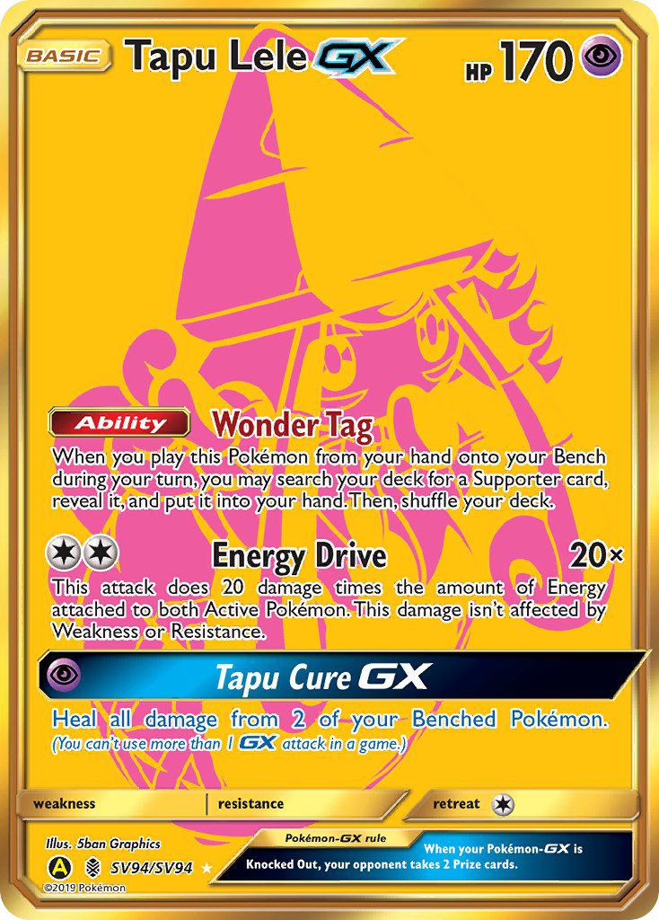 Tapu Lele GX (SV94/SV94) [Sun & Moon: Hidden Fates - Shiny Vault] | Arkham Games and Comics